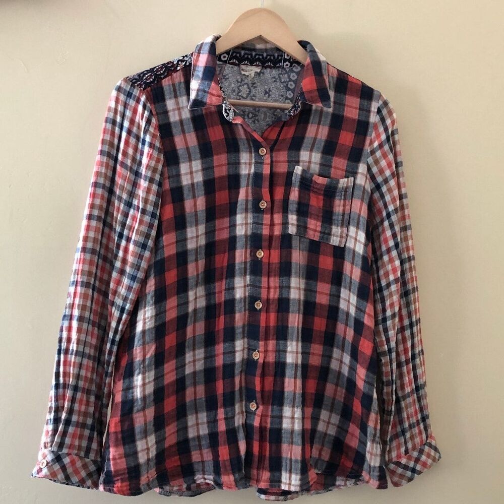 Western Patchwork Shirt Size S